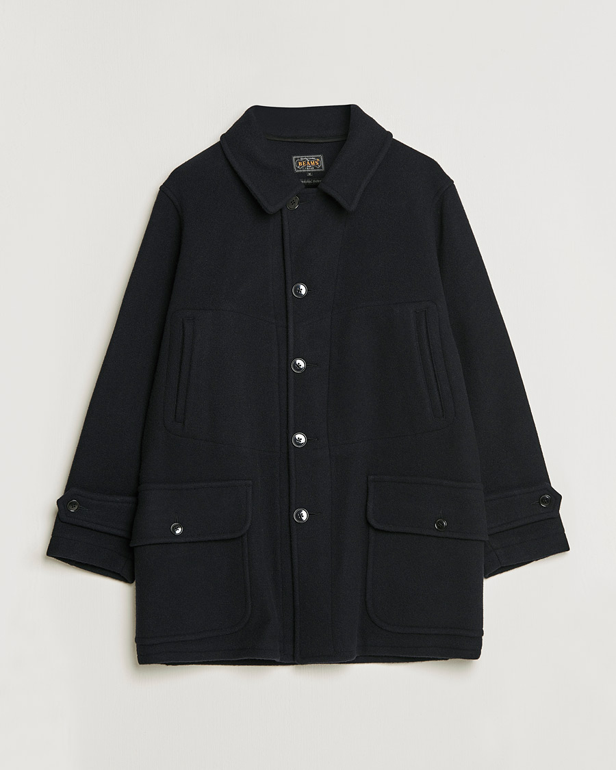 Hombres | Abrigos y chaquetas | BEAMS PLUS | Heavy Melton Hunting Coat Navy