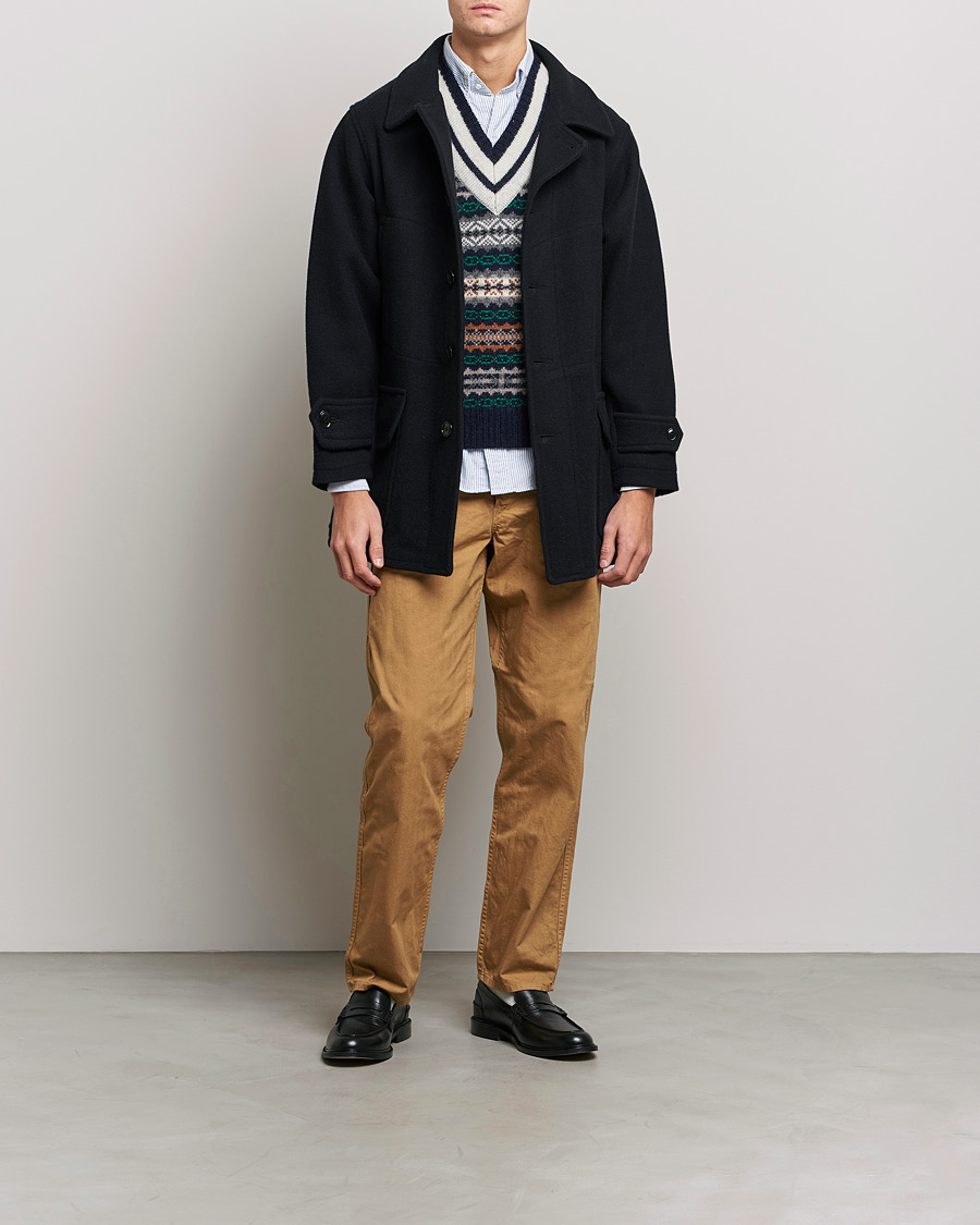 Hombres | Abrigos y chaquetas | BEAMS PLUS | Heavy Melton Hunting Coat Navy