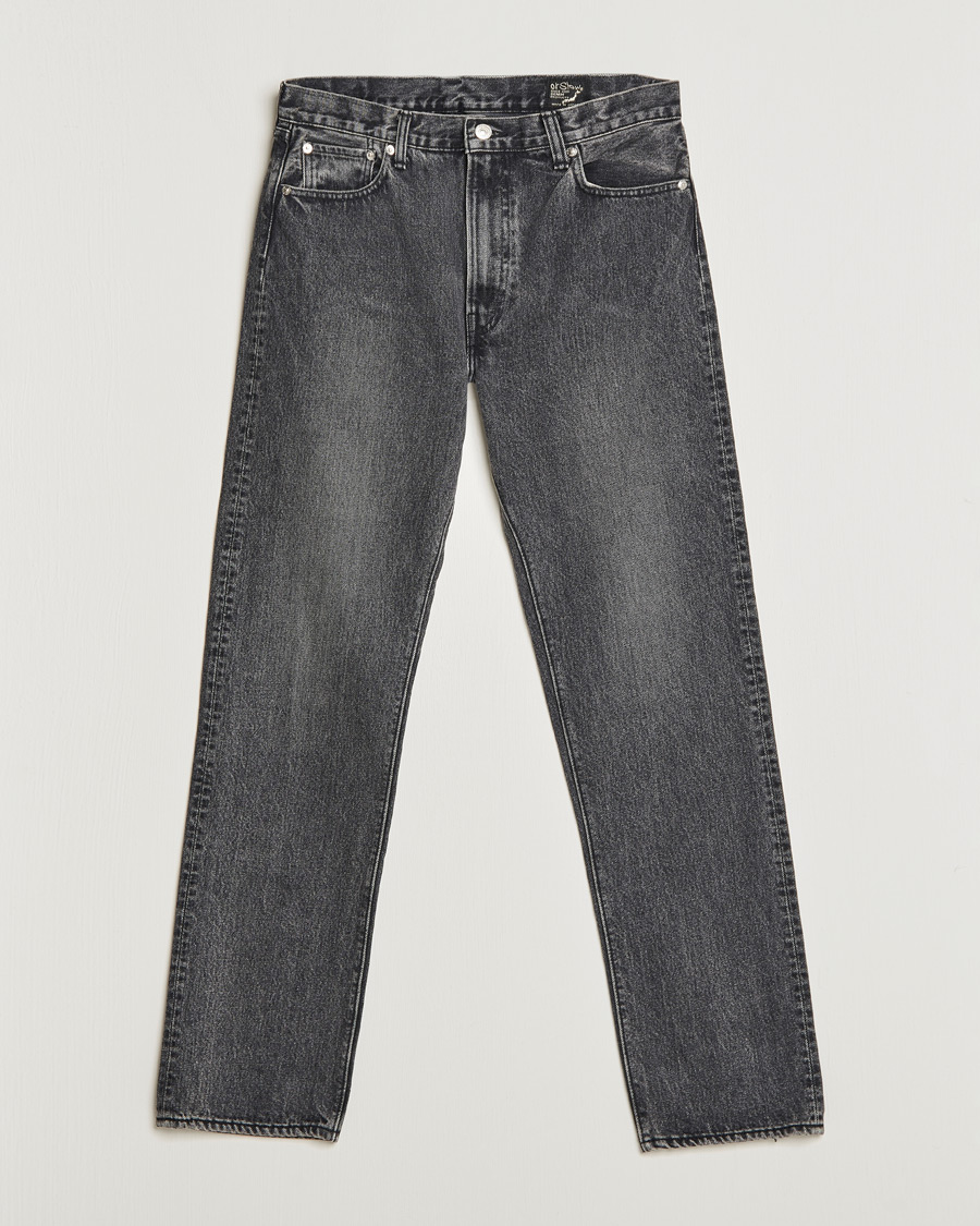 Hombres | Vaqueros | orSlow | Tapered Fit 107 Jeans Black Stone Wash