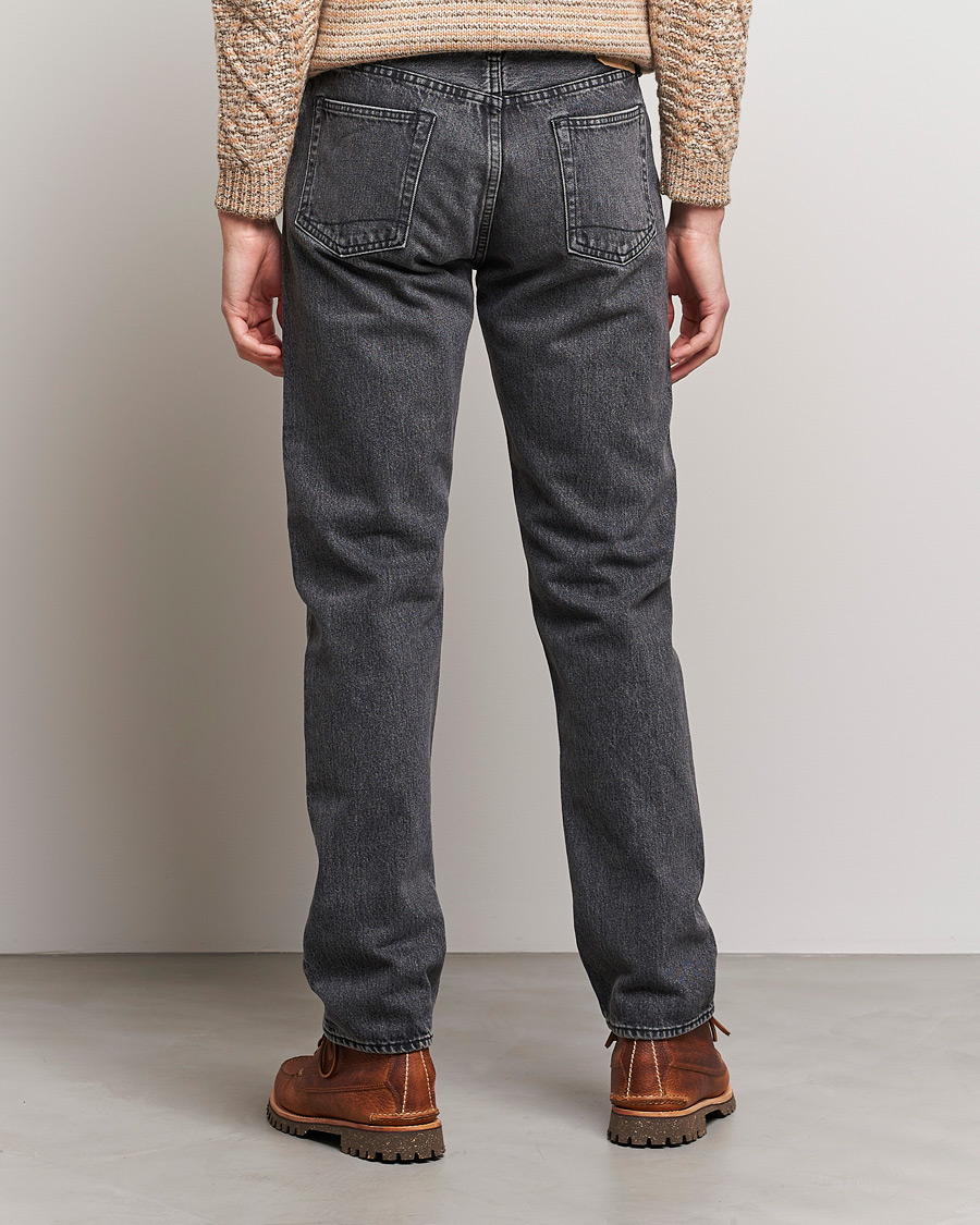 Hombres | Vaqueros | orSlow | Tapered Fit 107 Jeans Black Stone Wash
