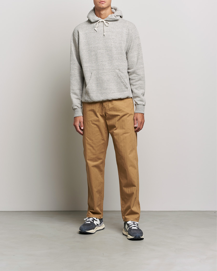 Hombres | Jerséis y prendas de punto | orSlow | Loop Wheel Hooded Sweatshirt Heather Grey