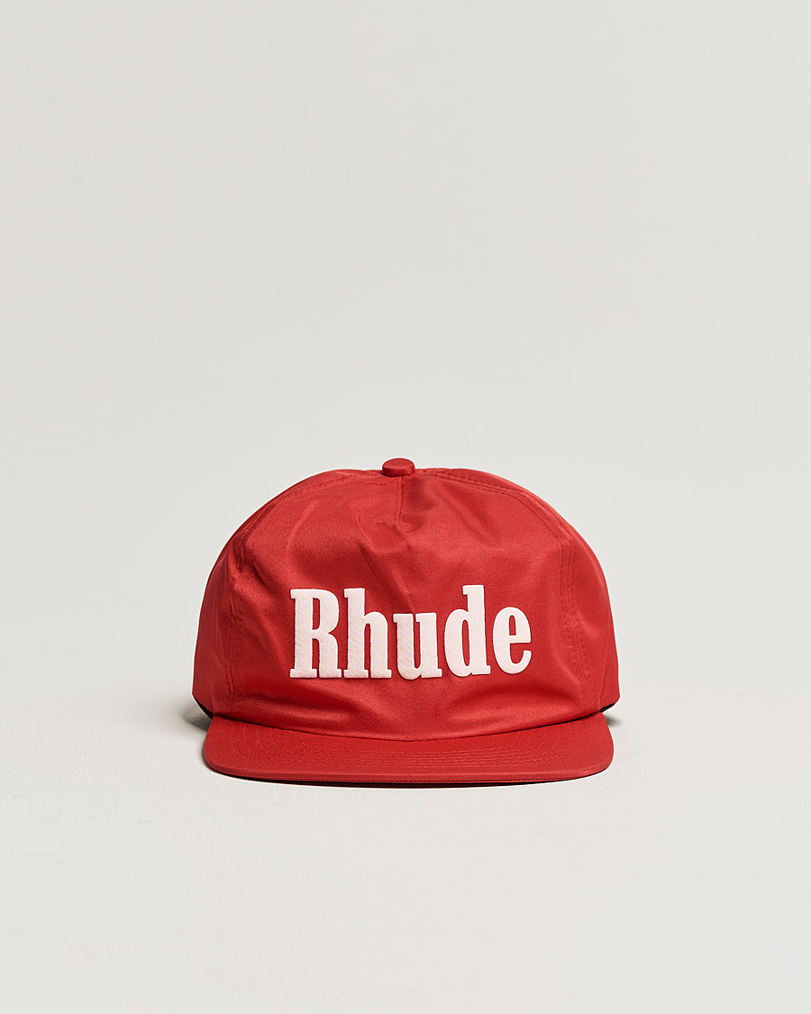 Hombres | Rhude Satin Logo Cap Red/White | Rhude | Satin Logo Cap Red/White