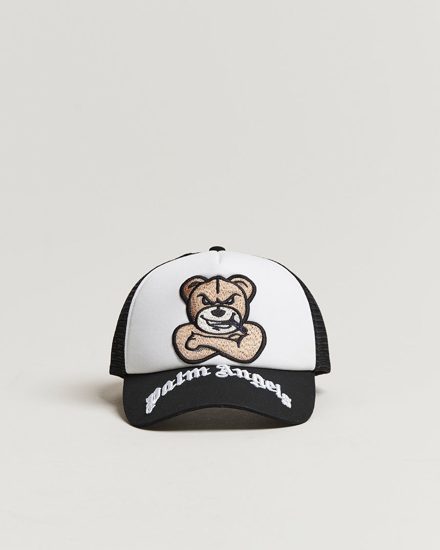 Hombres | 8 Moncler Genius Palm Angels Bear Motif Baseball Cap White/Black | Moncler Genius | 8 Palm Angels Bear Motif Baseball Cap White/Black