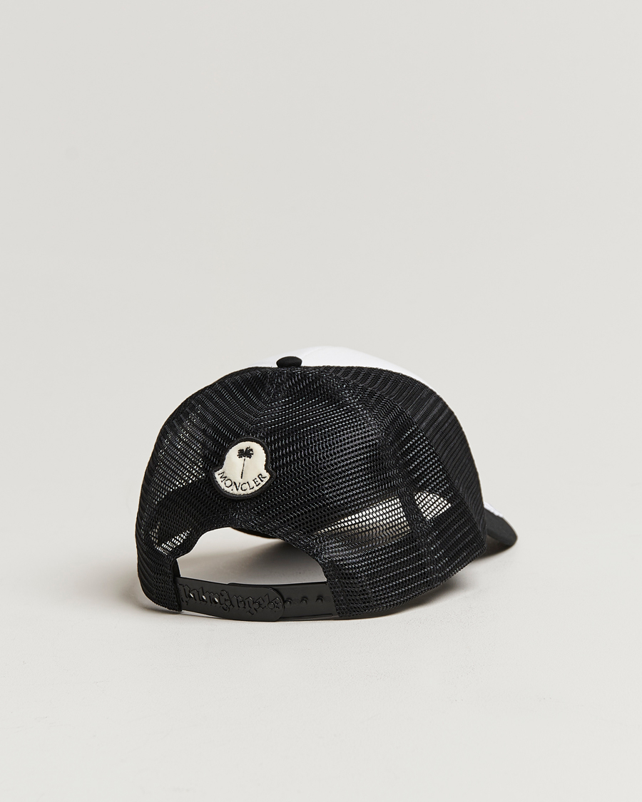 Hombres | 8 Moncler Genius Palm Angels Bear Motif Baseball Cap White/Black | Moncler Genius | 8 Palm Angels Bear Motif Baseball Cap White/Black