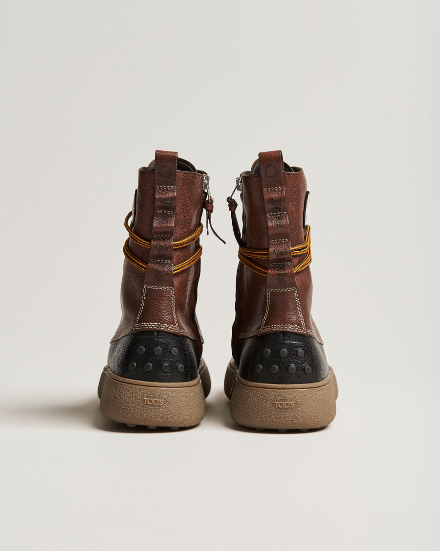 Hombres | 8 Moncler Genius Palm Angels Winter Gommino Leather Boots Dark Brown | Moncler Genius | 8 Palm Angels Winter Gommino Leather Boots Dark Brown