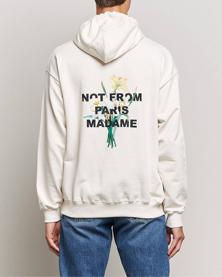 Hombres | Jerséis y prendas de punto | Drôle de Monsieur | Fleur Slogan Hoodie Off White
