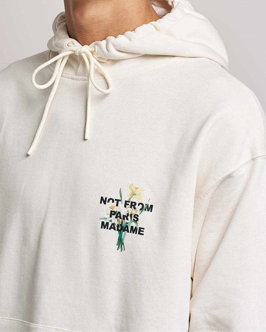Hombres | Jerséis y prendas de punto | Drôle de Monsieur | Fleur Slogan Hoodie Off White