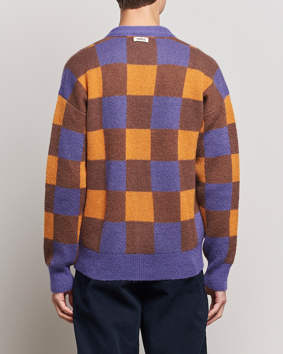 Hombres | Jerséis y prendas de punto | Drôle de Monsieur | Le Cardigan Mohair Purple/Orange