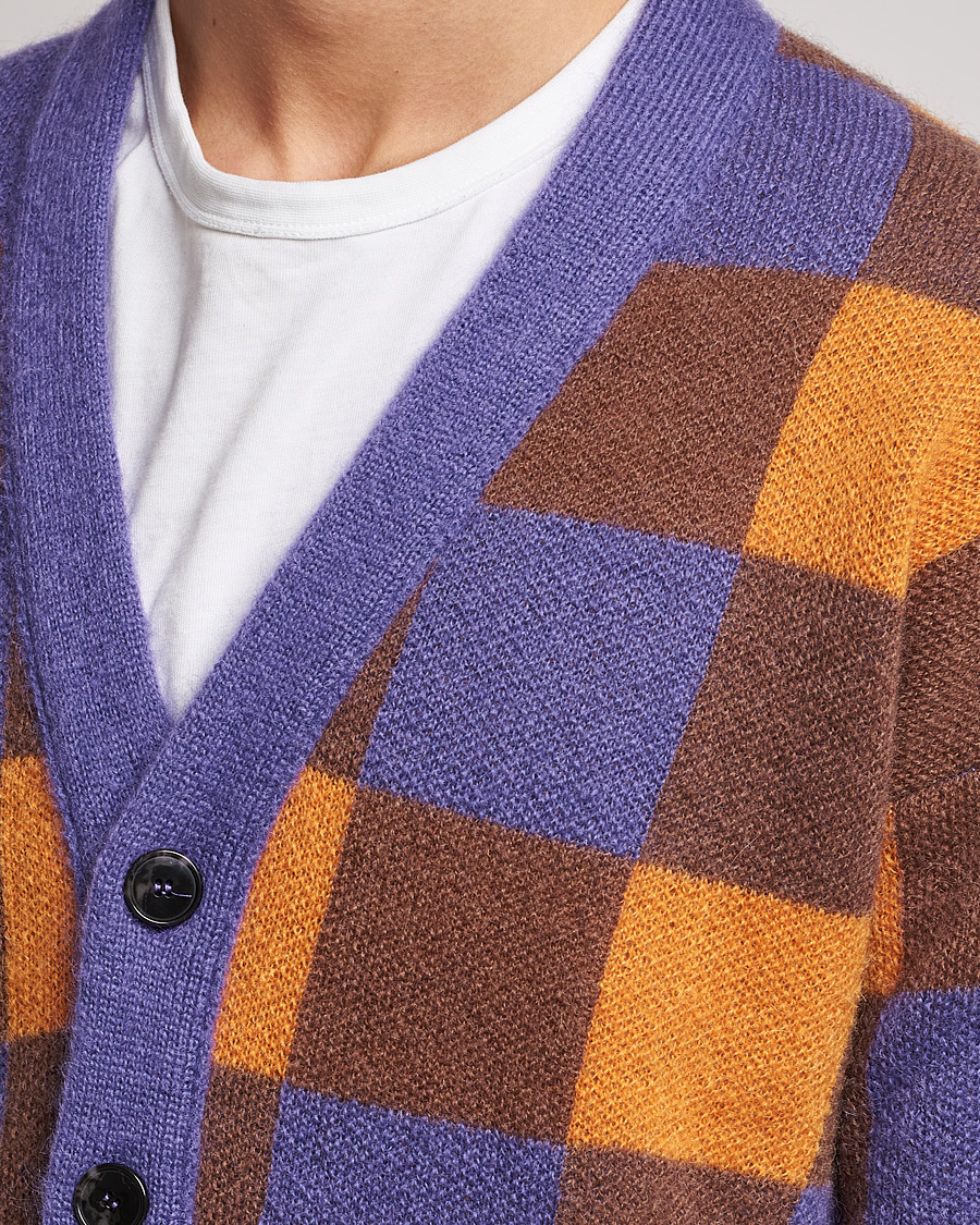 Hombres | Jerséis y prendas de punto | Drôle de Monsieur | Le Cardigan Mohair Purple/Orange