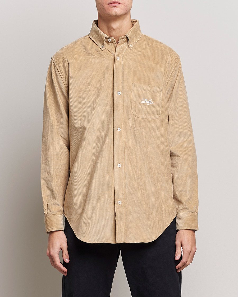 Hombres | Camisas | Drôle de Monsieur | Corduroy Oversize Shirt Beige