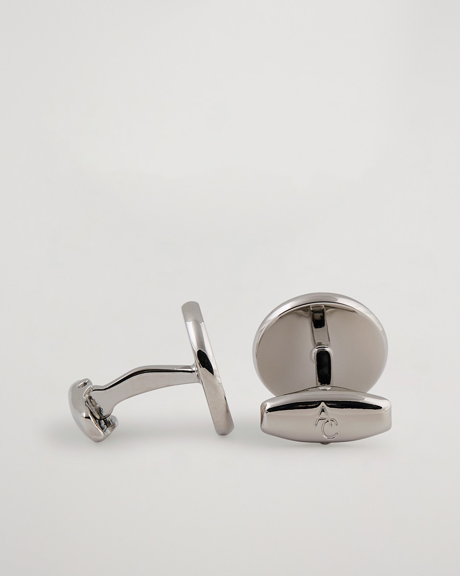 Hombres | Gemelos | Amanda Christensen | Cufflink & Shirt Studs Set White/Silver