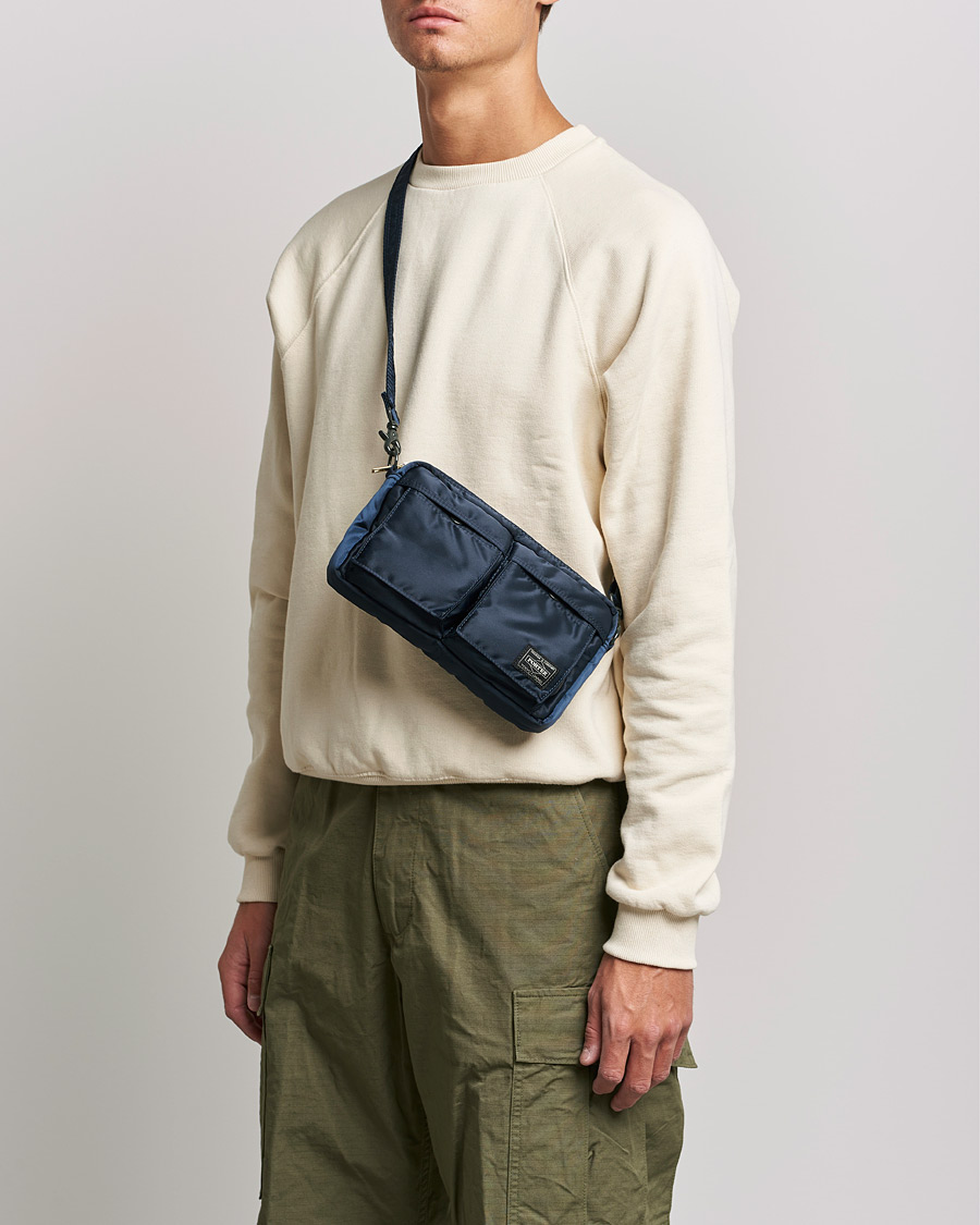 Hombres | Departamentos | Porter-Yoshida & Co. | Tanker Small Shoulder Bag Iron Blue