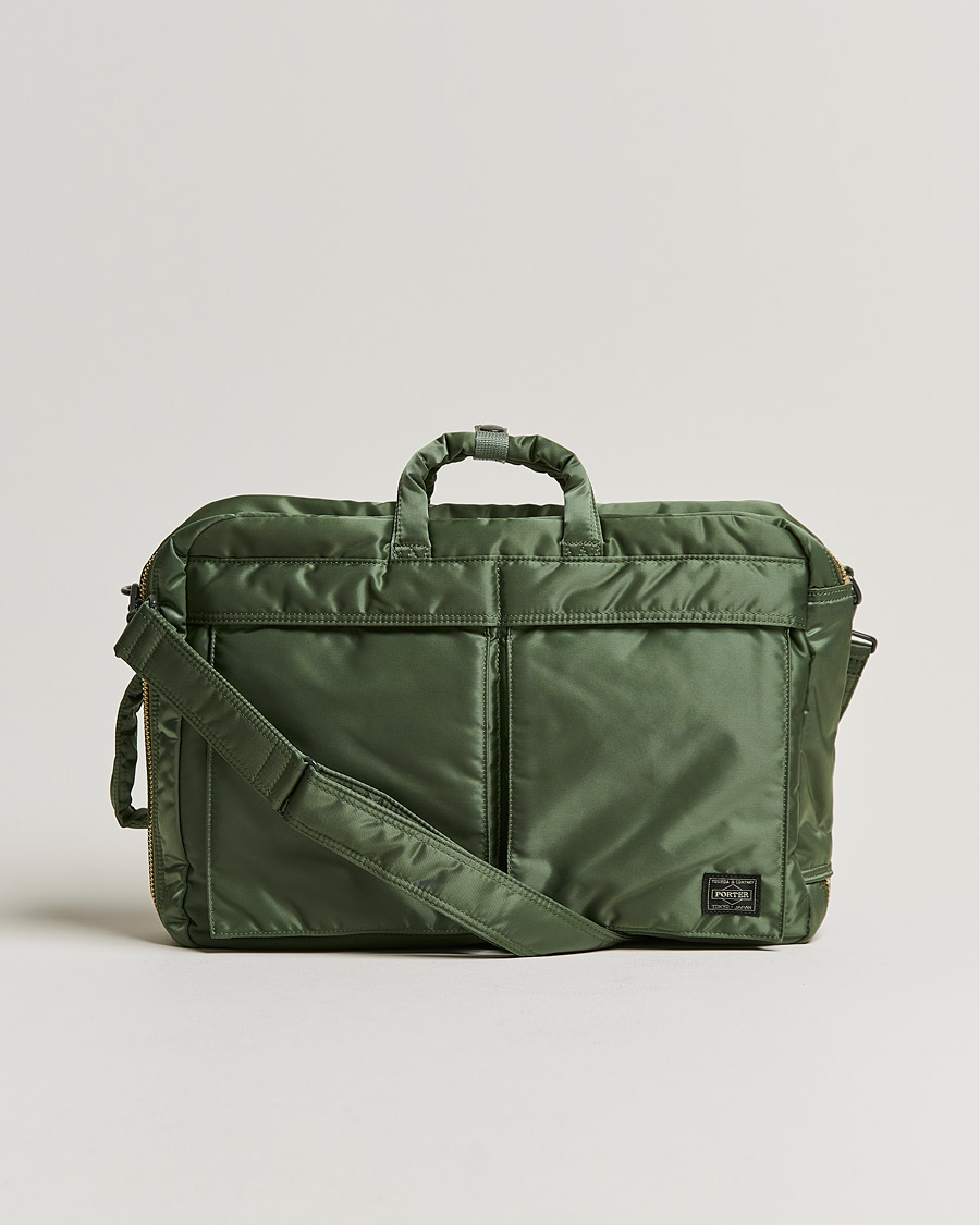 Hombres | Porter-Yoshida & Co. Tanker 3Way Briefcase Sage Green | Porter-Yoshida & Co. | Tanker 3Way Briefcase Sage Green