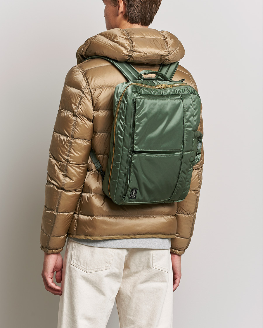 Hombres | Porter-Yoshida & Co. Tanker 3Way Briefcase Sage Green | Porter-Yoshida & Co. | Tanker 3Way Briefcase Sage Green