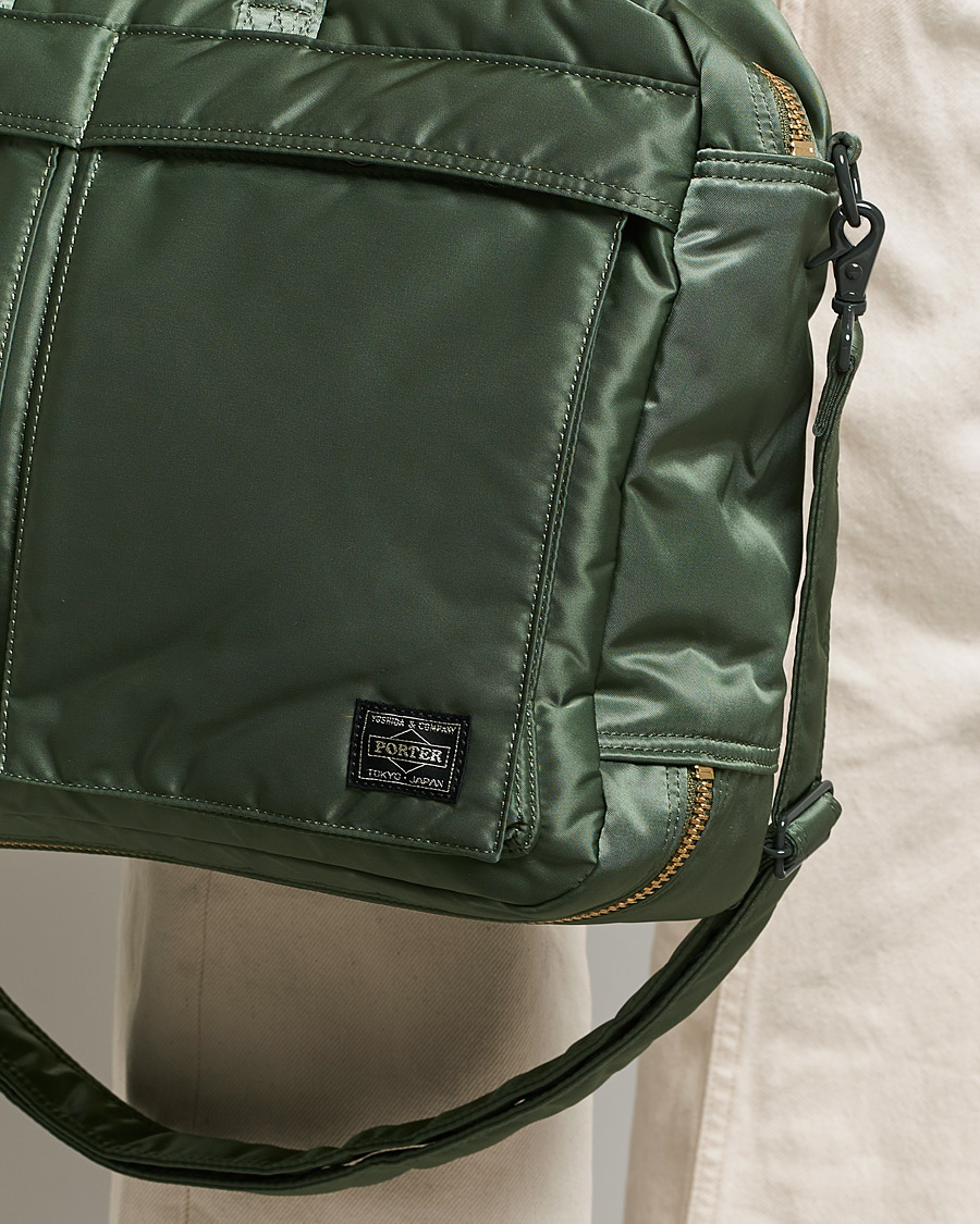 Hombres | Porter-Yoshida & Co. Tanker 3Way Briefcase Sage Green | Porter-Yoshida & Co. | Tanker 3Way Briefcase Sage Green