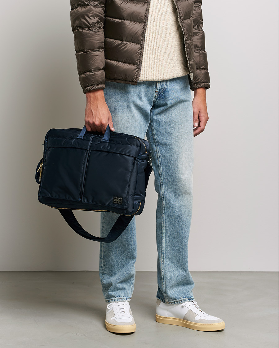 Hombres | Porter-Yoshida & Co. Tanker 3Way Briefcase Iron Blue | Porter-Yoshida & Co. | Tanker 3Way Briefcase Iron Blue