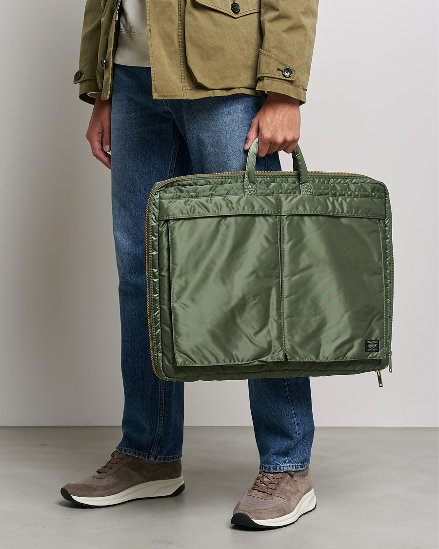 Hombres | Bolsos | Porter-Yoshida & Co. | Tanker Garment Bag Sage Green