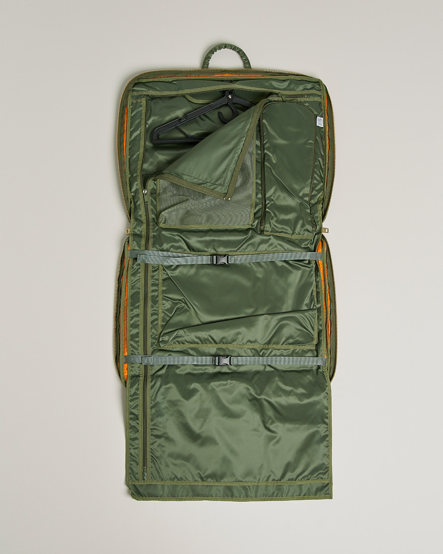 Hombres | Porter-Yoshida & Co. Tanker Garment Bag Sage Green | Porter-Yoshida & Co. | Tanker Garment Bag Sage Green