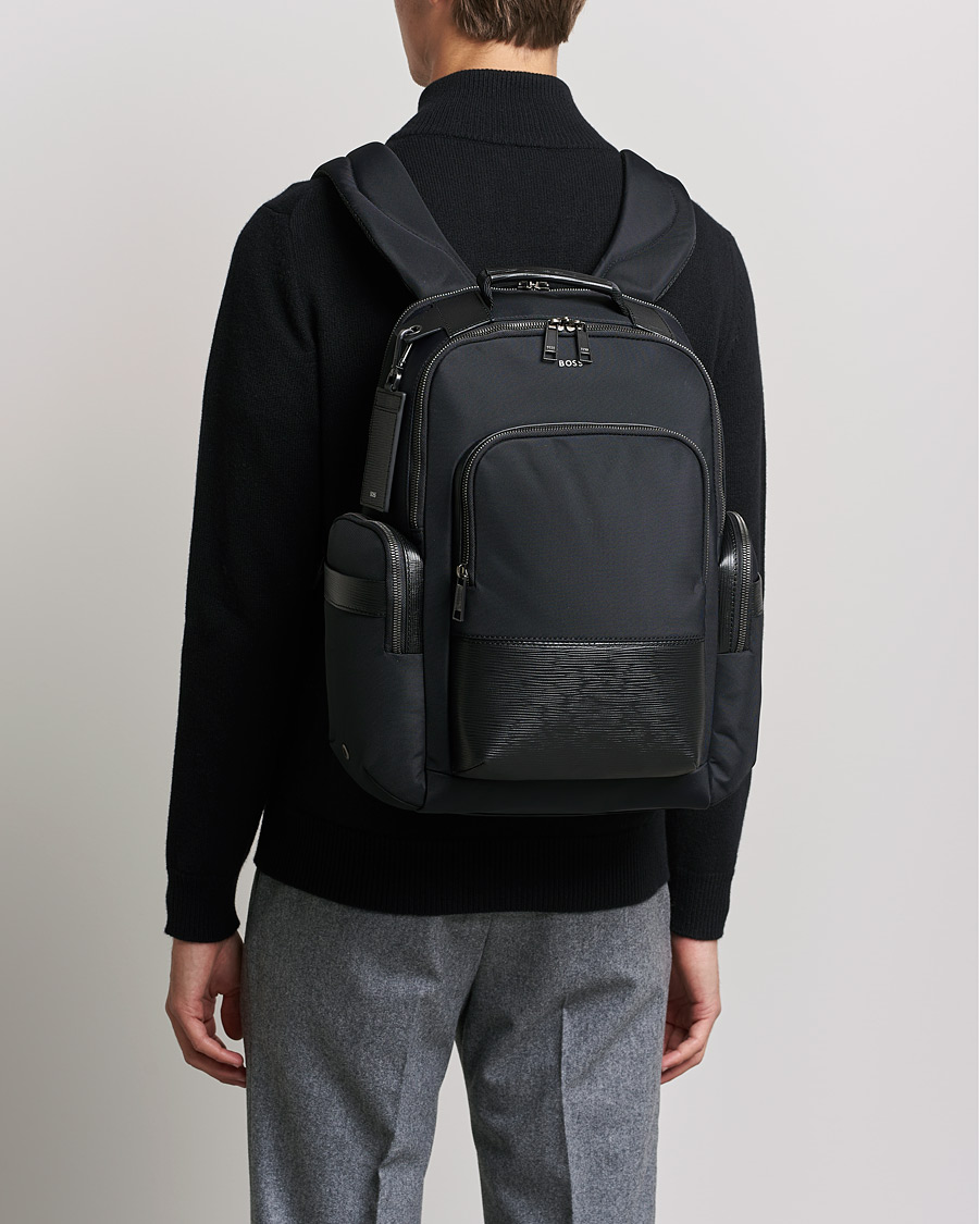 Hombres | First Class Backpack Black | BOSS BLACK | First Class Backpack Black