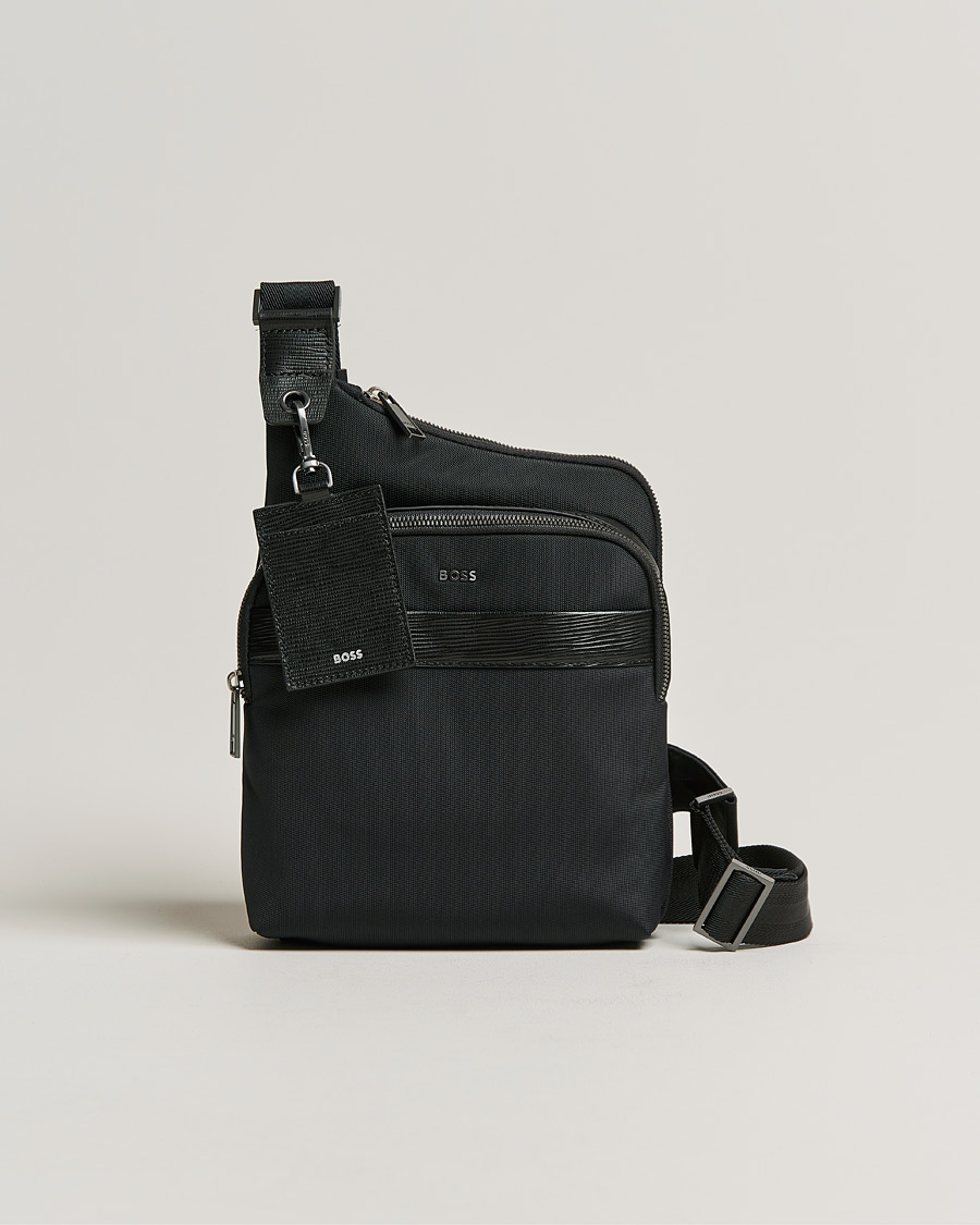 Hombres | First Class Crossbody Bag Black | BOSS BLACK | First Class Crossbody Bag Black