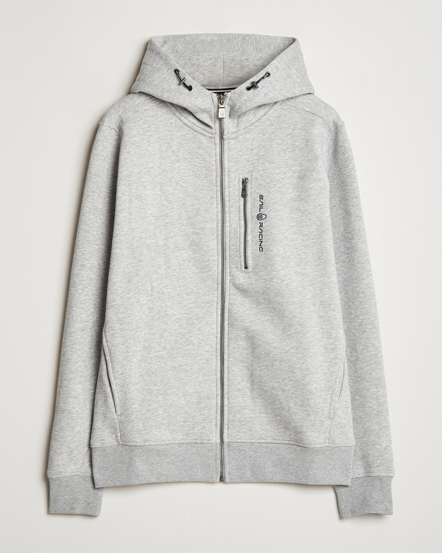 Hombres | Jerséis y prendas de punto | Sail Racing | Bowman Full Zip Hoodie Grey Melange