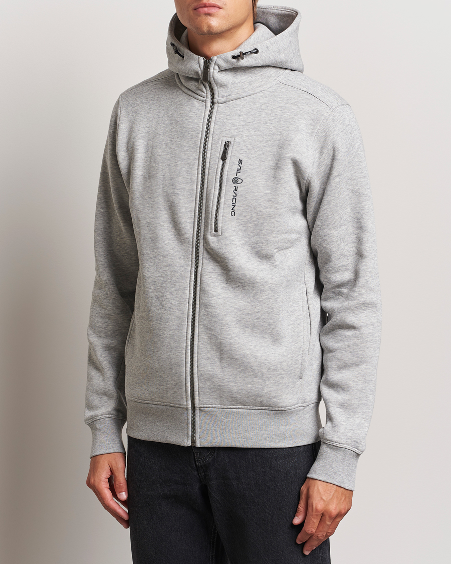 Hombres | Jerséis y prendas de punto | Sail Racing | Bowman Full Zip Hoodie Grey Melange