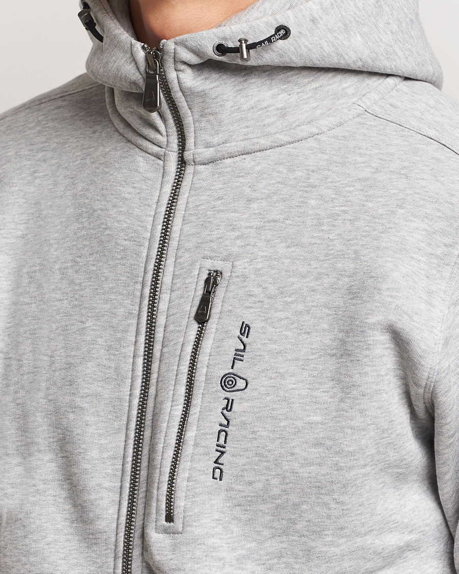 Hombres | Jerséis y prendas de punto | Sail Racing | Bowman Full Zip Hoodie Grey Melange