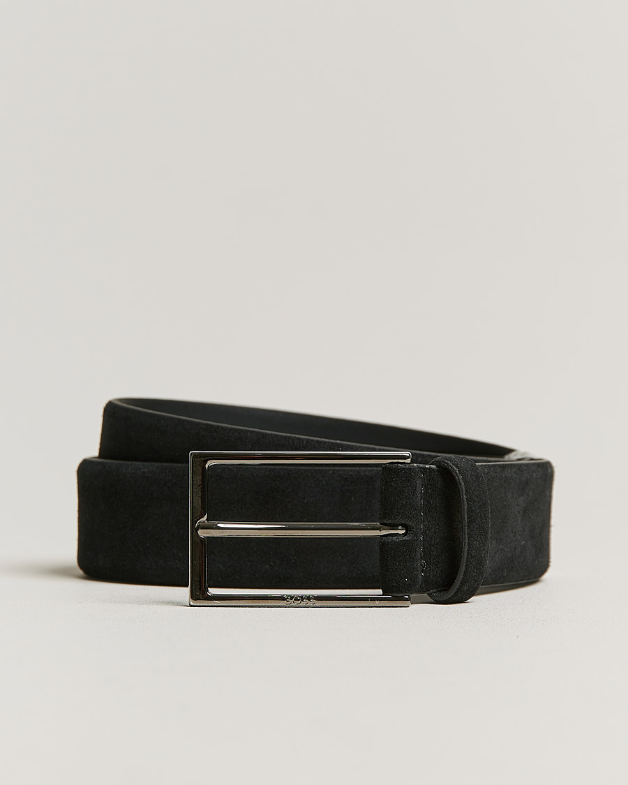 Hombres | Calindo Suede Belt Black | BOSS BLACK | Calindo Suede Belt Black