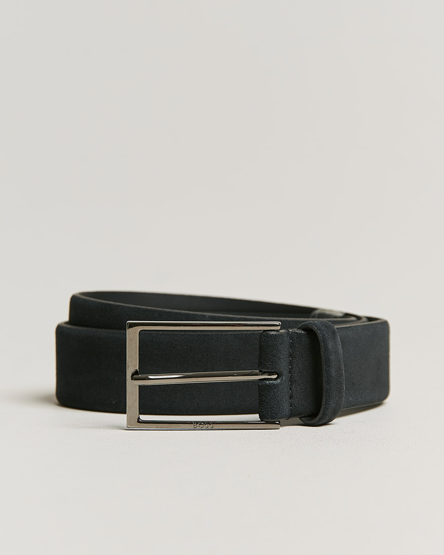 Hombres | Calindo Suede Belt Dark Blue | BOSS BLACK | Calindo Suede Belt Dark Blue