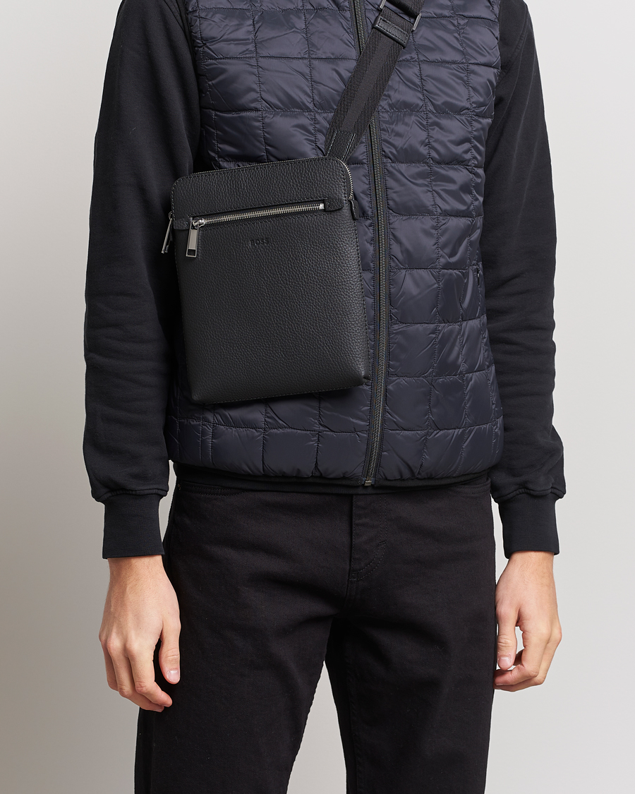 Hombres | Bolsos de hombro | BOSS BLACK | Crosstown Leather Bag Black