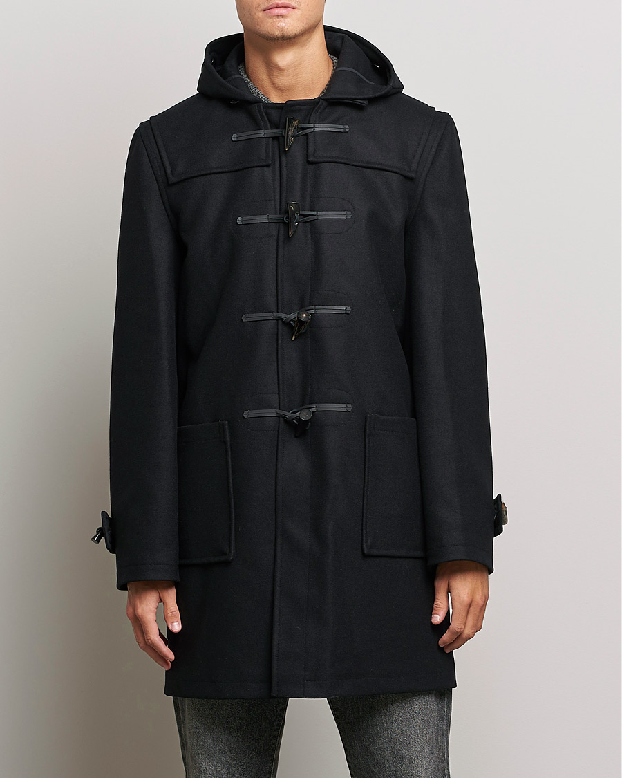 Hombres |  | Gloverall | Cashmere Blend Duffle Coat Black