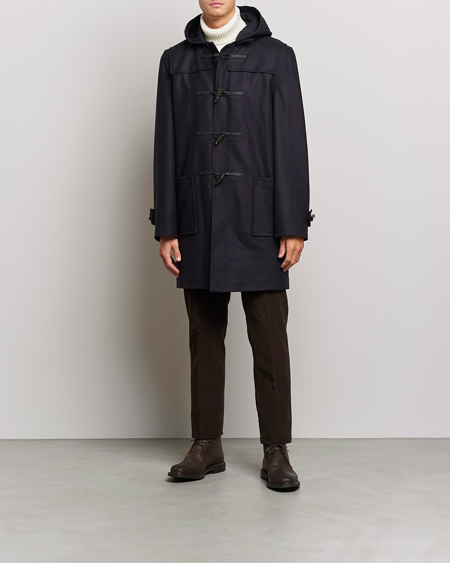 Hombres | Abrigos y chaquetas | Gloverall | Cashmere Blend Duffle Coat Navy