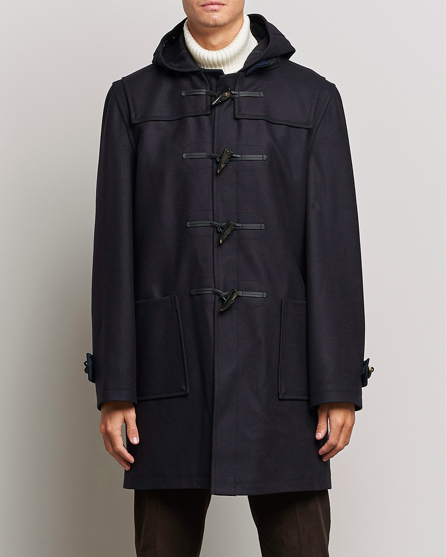 Hombres | Abrigos y chaquetas | Gloverall | Cashmere Blend Duffle Coat Navy