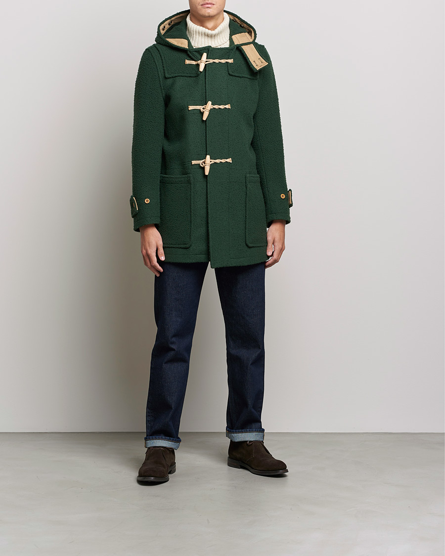 Hombres | Abrigos y chaquetas | Gloverall | Monty Casentino Wool Duffle Coat Moss