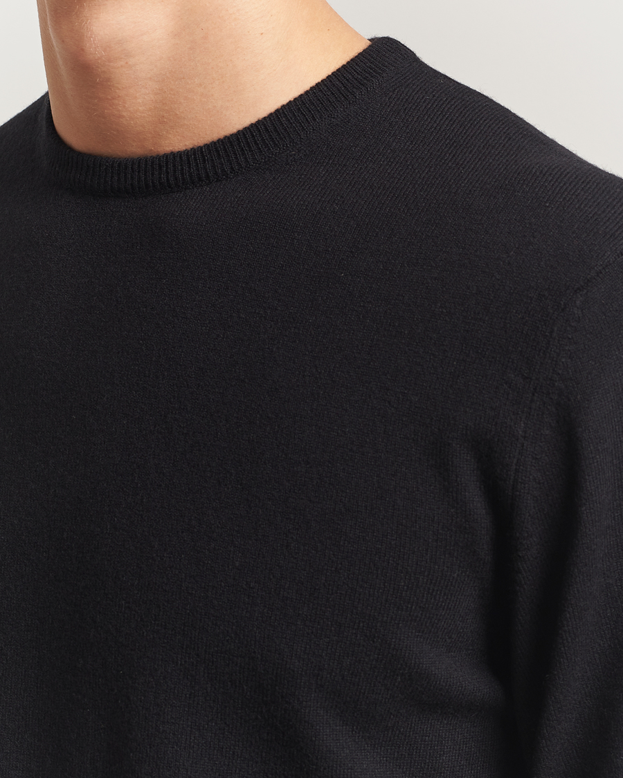 Hombres | Jerséis y prendas de punto | Piacenza Cashmere | Cashmere Crew Neck Sweater Black