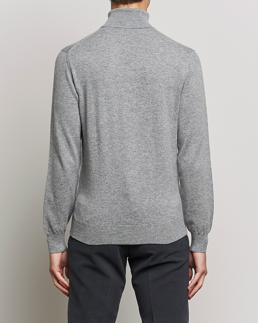Hombres | Jerséis y prendas de punto | Piacenza Cashmere | Cashmere Rollneck Sweater Light Grey