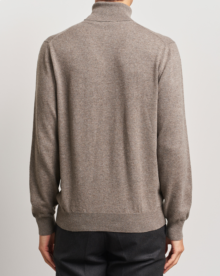 Hombres | Jerséis y prendas de punto | Piacenza Cashmere | Cashmere Rollneck Sweater Brown
