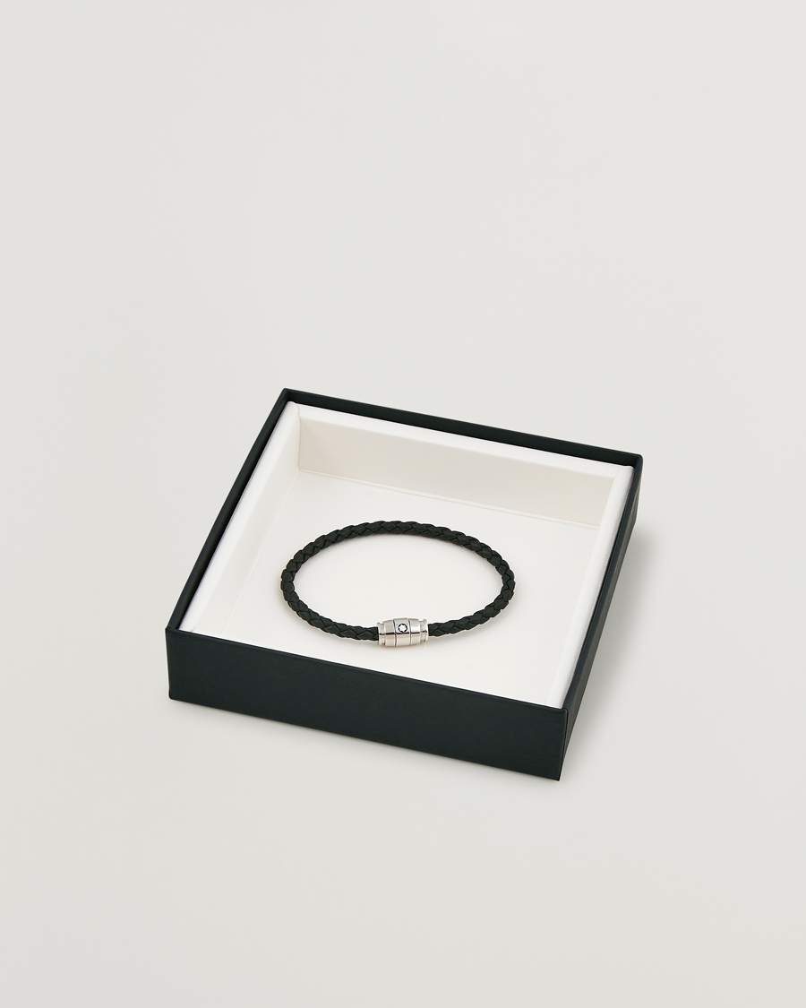Hombres | Joyas | Montblanc | Bracelet Steel 3 Rings Leather Black