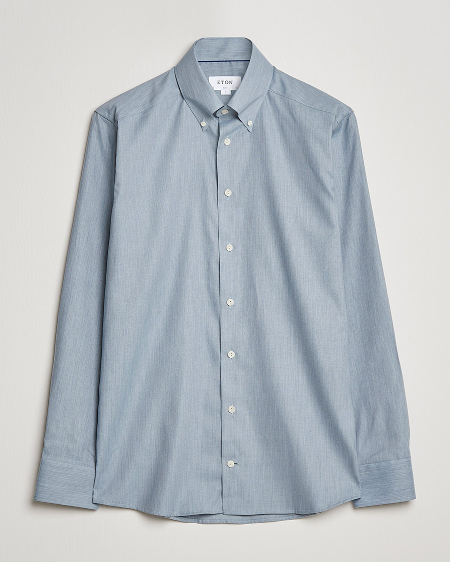 Hombres | Camisas | Eton | Wrinkle Free Button Down Oxford Shirt Light Blue