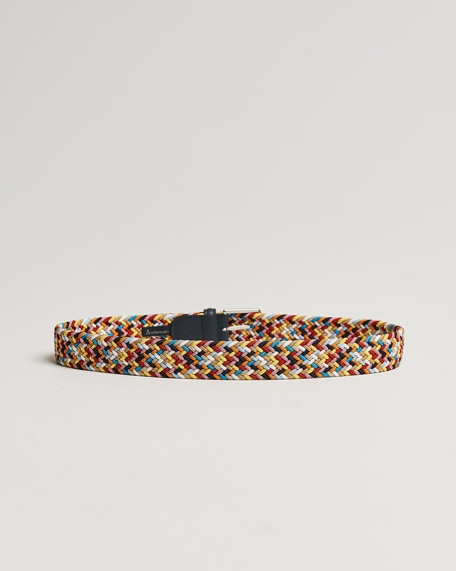 Hombres | Cinturones | Anderson's | Stretch Woven 3,5 cm Belt Multi