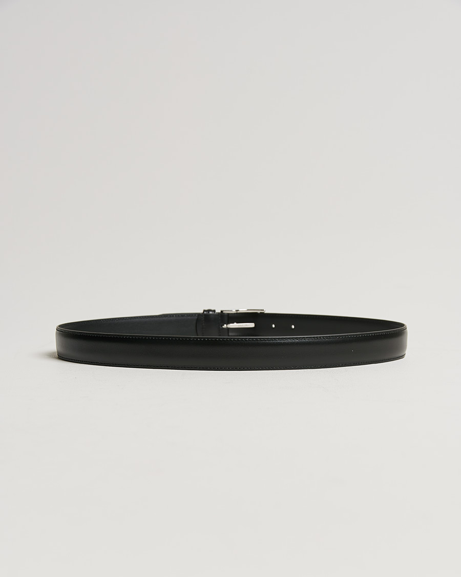 Hombres | Cinturones | Anderson's | Leather Suit Belt 3 cm Black