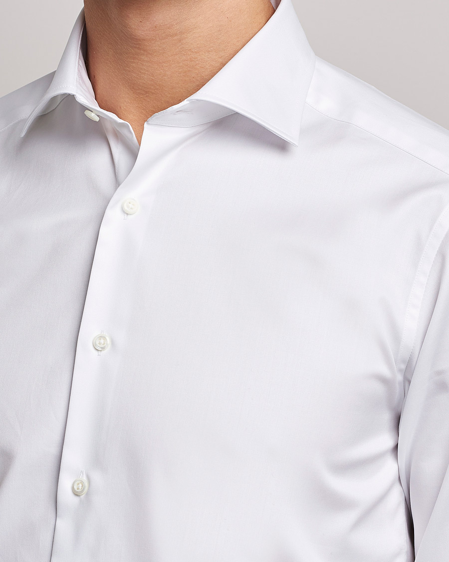 Hombres | Camisas | Stenströms | Superslim Plain Shirt White