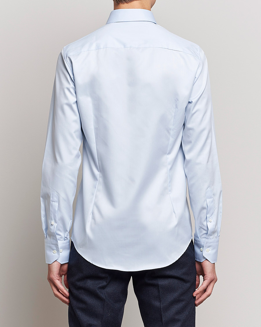 Hombres | Camisas | Stenströms | Superslim Plain Shirt Blue