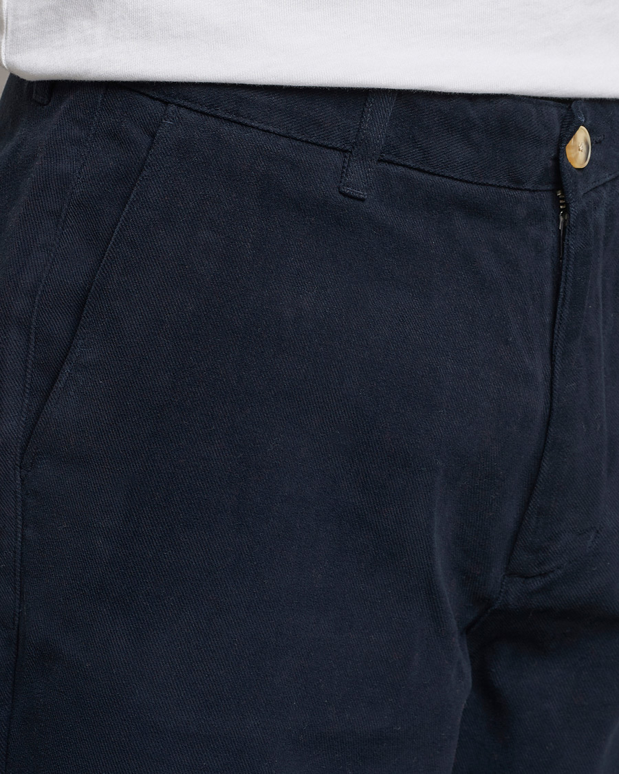 Hombres | Pantalones | A Day's March | Redwood Cotton/Tencel Trousers Navy