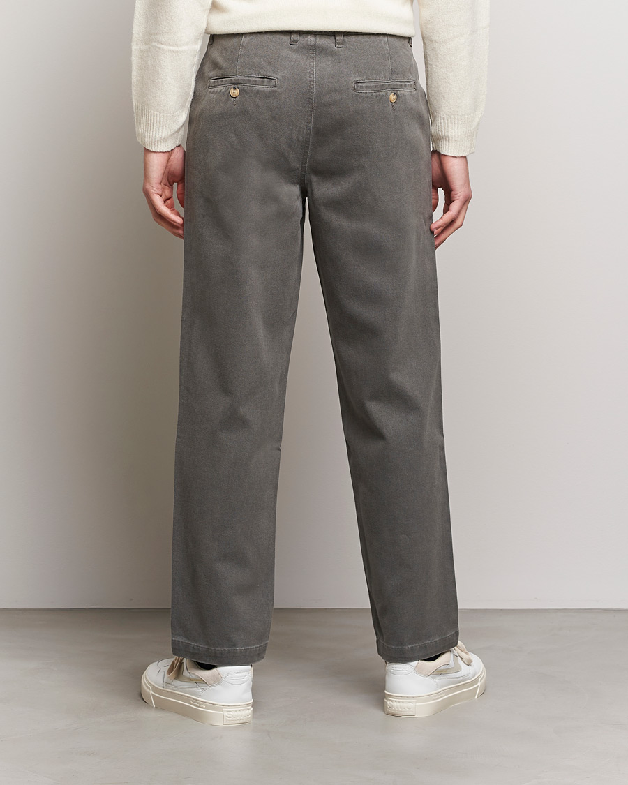 Hombres | Pantalones | A Day's March | Redwood Cotton/Tencel Trousers Olive