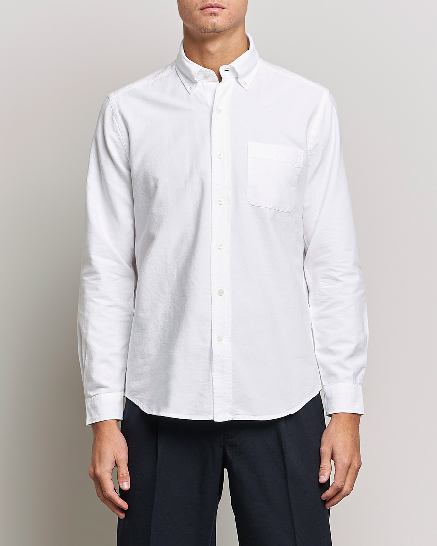 Hombres | Camisas oxford | A Day's March | Moorgate Dyed Oxford Shirt White