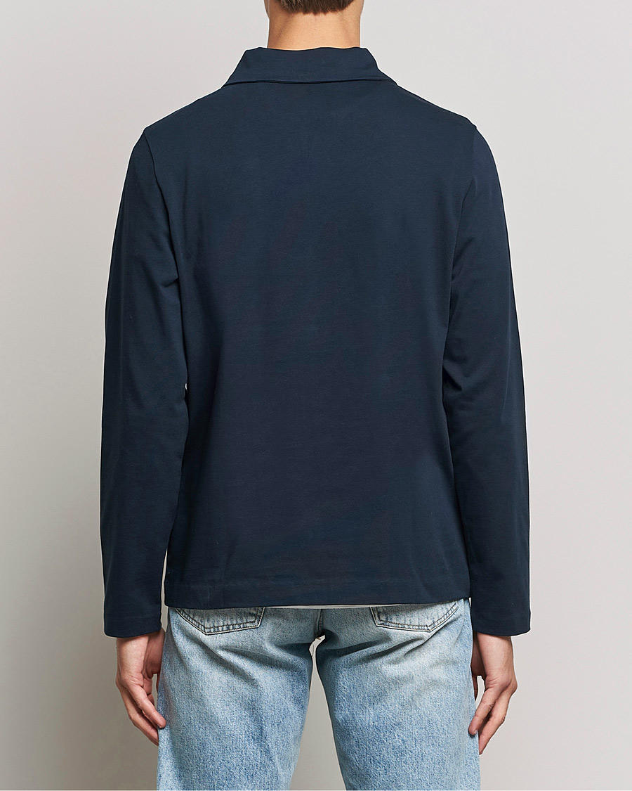 Hombres | Jerséis y prendas de punto | A Day's March | Branford Long Sleeve Jersey Polo Navy