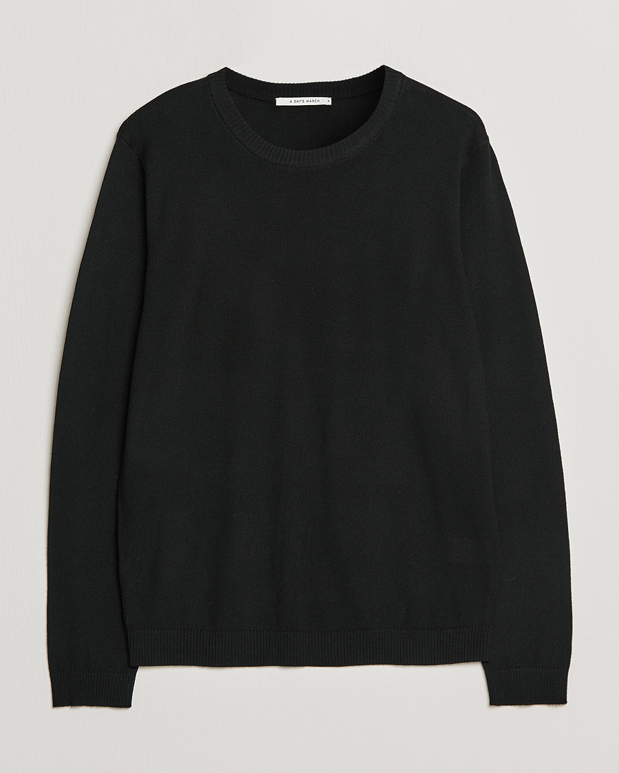 Hombres | Jerséis y prendas de punto | A Day's March | Alagón Merino Crew Black