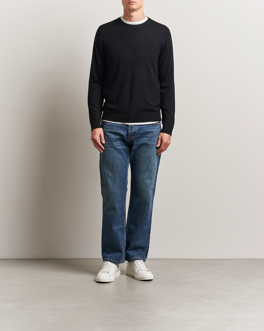 Hombres | Jerséis y prendas de punto | A Day's March | Alagón Merino Crew Black