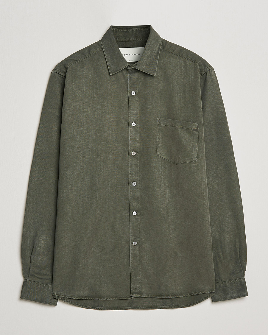 Hombres | Camisas | A Day's March | Daintree Lyocell Shirt Olive